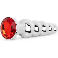 EasyToys Online Only Anale Plug met Edelsteen - Rood