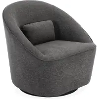 Sweeek 360° draaibare fauteuil met kussen Donkergrijs