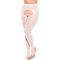 Glamory Ouvert - Open panty - 60 den - maat M - wit