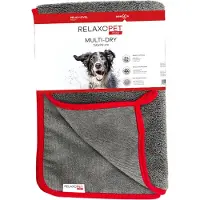 Relaxopet Cosy Multi-Dry XL Microvezel Handdoek voor Hond - 150 x 90 cm - Absorberende Droogdoek- Mircrofiber Hondenhanddoek - Zacht en Wasbaar - Grijs