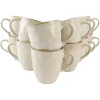 OTIX Theemokken - Koffiekopjes - met oor - set van 12 - Beige - Keramiek - MAPLE