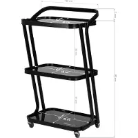 Pro Ink Modern werktafel, Tattoo Werktafel, Werkwagen 1013 Zwart