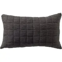 Dutch decor REZA - Kussenhoes 30x50 cm - Charcoal Gray - antraciet - met rits - zonder binnenkussen