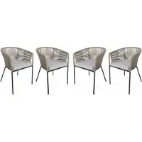 Sweeek - Tuinstoelen, santos, set van 4