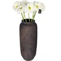 DK Design Kunstboeket Gerbera - 8x - 72cm - wit - Real Touch - kunst zijdebloemen