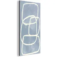 MuchoWow Aluminium schilderij 40x80 cm - Wanddecoratie metaal - Abstract - Blauw - Kunst - Metalen muurdecoratie woonkamer - Decoratie industrieel - Foto op dibond - Industriële accessoires slaapkamer