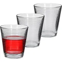 Alessandro Drinkglazen Lisboa Crystal - 3x stuks - glas - 230 ml - H9 cm - waterglazen - Frisdrank - Sapglazen