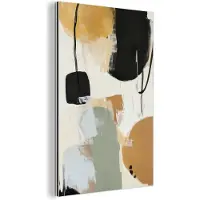 MuchoWow Aluminium schilderij 60x90 cm - Wanddecoratie metaal - Paint - Abstract - Kleuren - Metalen muurdecoratie woonkamer - Decoratie industrieel - Foto op dibond - Industriële accessoires slaapkamer