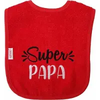 Funnies Rode slab met "Super Papa" - vaderdag, pappa, zwanger, cadeautje, kraamcadeau, grappig, geschenk, baby, tekst, beige bruin