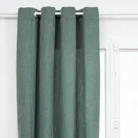 Atmosphera Clem Gordijn 140x260cm - Gordijnen kant en klaar met haakjes ringen - Lindegroen
