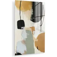 MuchoWow Glasschilderij 120x180 cm - Schilderij acrylglas - Paint - Abstract - Kleuren - Foto op glas - Muurdecoratie woonkamer - Wanddecoratie slaapkamer - Schilderijen