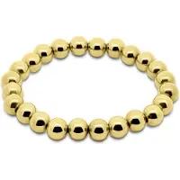 CO88 Collection - 8CB-91345 - stalen kralenarmband vrouwen - 8 mm - goudkleurig