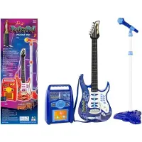 Lean Toys Kinderspeelgoed gitaar set - met speaker - met microfoon