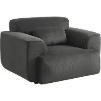 Sweeek 1 zits corduroy fauteuil Donkergrijs