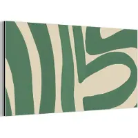 MuchoWow Aluminium schilderij 120x60 cm - Wanddecoratie metaal - Groen - Kunst - Abstract - Metalen muurdecoratie woonkamer - Decoratie industrieel - Foto op dibond - Industriële accessoires slaapkamer