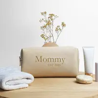 Bagbase Toiletzak met naam - Mommy est - Oyster - Cadeau mama - Cadeau - Toilettas