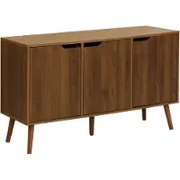 Sweeek Dressoir met 3 deuren houtdecor 120cm Walnoot