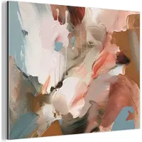 MuchoWow Aluminium schilderij 40x30 cm - Wanddecoratie metaal - Verf - Kleuren - Abstract - Kunst - Metalen muurdecoratie woonkamer - Decoratie industrieel - Foto op dibond - Industriële accessoires slaapkamer