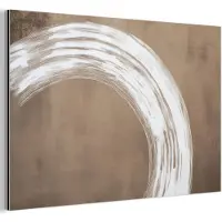 MuchoWow Aluminium schilderij 180x120 cm - Wanddecoratie metaal - Verf - Bruin - Japandi - Metalen muurdecoratie woonkamer - Decoratie industrieel - Foto op dibond - Industriële accessoires slaapkamer