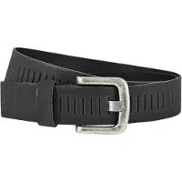 Houtkamp Leren Geperforeerde Werkriem - Ergonomische Werkbroek Riem - Workwear - Bedrijfskleding Riem - Leer - Zwart - Lengte totaal 125 cm / Riemmaat 105