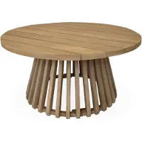 Sweeek Acacia houten tuin salontafel, binnen/buiten Ø80cm