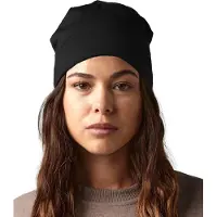 Beechfield Wintermuts Beanie Malmo - zwart - heren/dames - merino wol - warme wollen mutsen