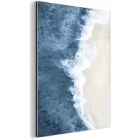 MuchoWow Aluminium schilderij 60x80 cm - Wanddecoratie metaal - Strand - Zee - Water - Natuur - Metalen muurdecoratie woonkamer - Decoratie industrieel - Foto op dibond - Industriële accessoires slaapkamer