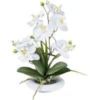 Kopu kunstbloem orchidee 41 cm met bloemschaal phalaenopsis
