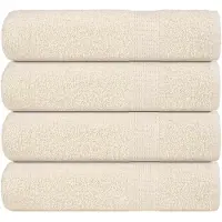 vidaXL Badhanddoeken FROGN 4 st 100x150 cm 360 g/m² crème