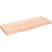 vidaXL Wastafelblad 100x40x(2-6) cm onbehandeld massief hout