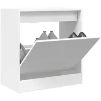 vidaXL Schoenenkast 60x34x63,5 cm bewerkt hout wit