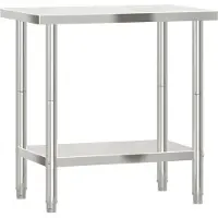 vidaXL Keukenwerktafel 82,5x55x85 cm roestvrij staal