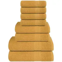 vidaXL 8-delige Handdoekenset FROGN 360 g/m² goud