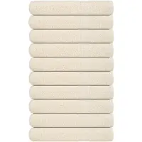 vidaXL Handdoeken FROGN 10 st 100x200 cm 360 g/m² crème