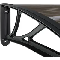 vidaXL Deurluifel Zwart 350x100 cm Polycarbonaat