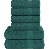 vidaXL 6-delige Handdoekenset FROGN 360 g/m² appelgroen