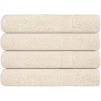 vidaXL Handdoeken FROGN 4 st 100x200 cm 360 g/m² crème