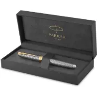 Waterman Expert vulpen | roestvrij staal met 23-karaats gouden trim | medium punt | geschenkverpakking
