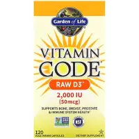 Garden of life - Vitamine Code Rauwe D3, 2000 IE - 120 capsules