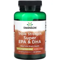 Swanson Health - Drievoudige Sterkte Super EPA &amp; DHA, 900 mg - 60 Zachte Capsules