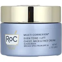 Roc Multi Correxion 5 in 1 Chest Neck and Face Moisturizer Cream with SPF 30 for Neck Firming and Wrinkles Vitamin E & Shea Butter Oil Free Skin