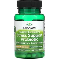 Swanson Health - Happy Microbiome Stressondersteuning Probiotica 60vc