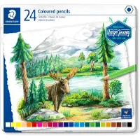 Staedtler 146C M24 Design Journey Colouring Pencils - Assorted Colours (Tin of 24)