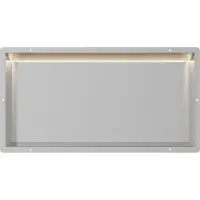 Guido Gusto RVS Inbouwnis 30x60x7cm met tegelflens en RGB verlichting