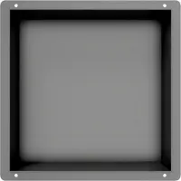 Guido Gusto Gun metal RVS Inbouwnis met tegelflens 30x30x7cm