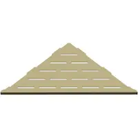 Guido Gusto Stripe Corner hoekplanchet inbouw 30x25 cm mat goud