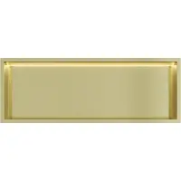 Guido Gusto Mat goud RVS Inbouwnis 30x90x7cm met RGB verlichting