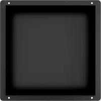 Guido Gusto Mat Zwart RVS Inbouwnis met tegelflens 30x30x7cm