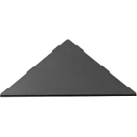 Guido Gusto Flat Corner hoekplanchet inbouw 30x25 cm mat zwart