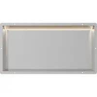 Guido Gusto RVS Inbouwnis 30x60x7cm met tegelflens en LED verlichting